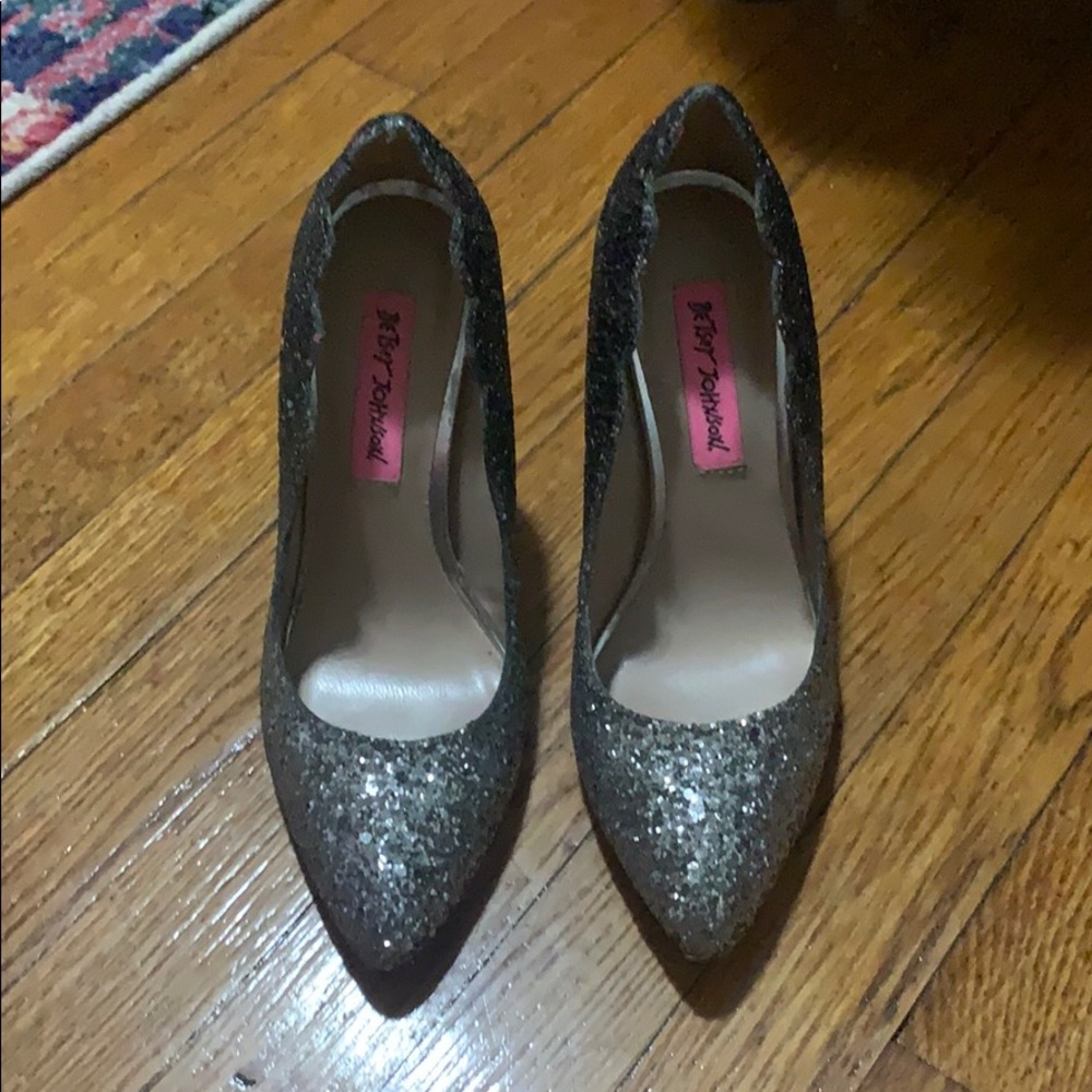Betsey Johnson Raciee Silver Ombré Heel